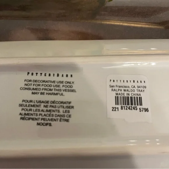 Pottery Barn Catchall Tray – Inspirational Quote by Ralph Waldo Emerson New - Picture 6 of 7